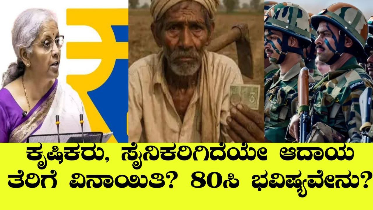 ಕೃಷಿಕರು, ಸೈನಿಕರಿಗೆ ಆದಾಯ ತೆರಿಗೆ ವಿನಾಯಿತಿ ಇದೆಯೇ? 80C ಭವಿಷ್ಯ ಏನು?